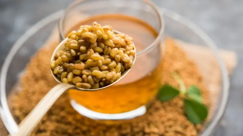 চিত্র: ভেজানো মেথি দানা