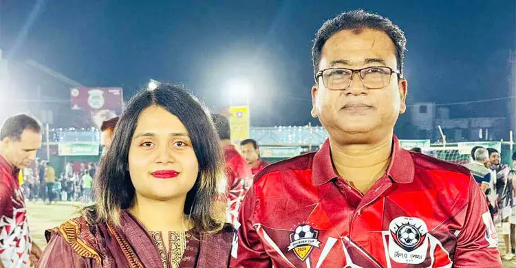 আনোয়ারুল আজিম আনার এবং তার মেয়ে ডরিন।